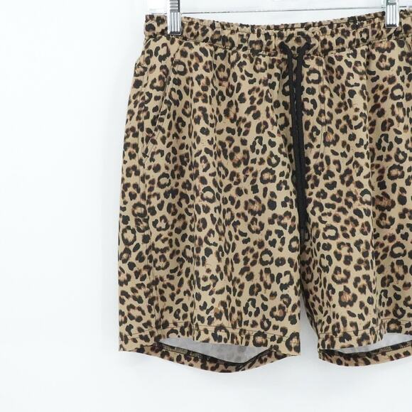 BN3TH Shorts Mens Medium Leopard Print Drawstring Lined Pockets Athletic Casual - Picture 4 of 14